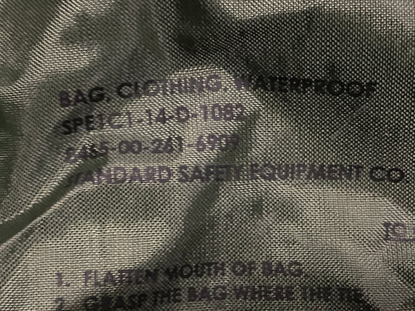 US Army Military WATERPROOF CLOTHES Clothing GEAR WET WEATHER LAUNDRY BAG GC