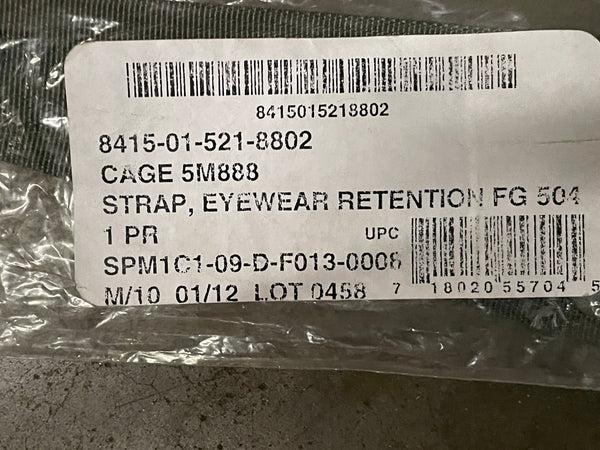 USGI Foliage Green ACH Eyewear Retention Strap FG-504 NSN:8415-01-521-8802