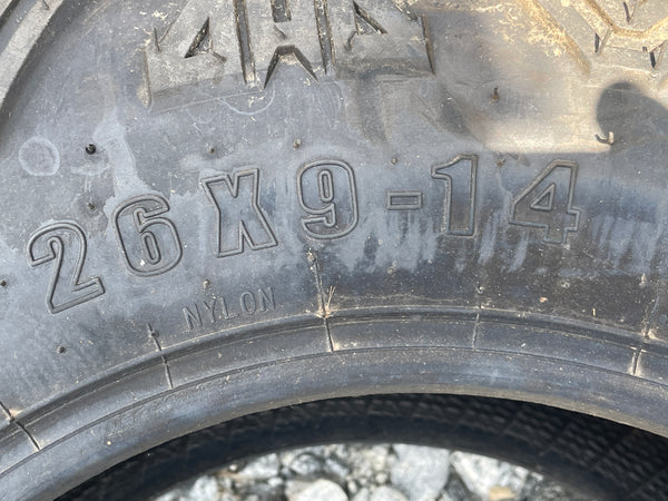 DWT Moapa 26X9-14 Tire Utility SXS UTV ATV 12Ply Street Trail Heavy Duty