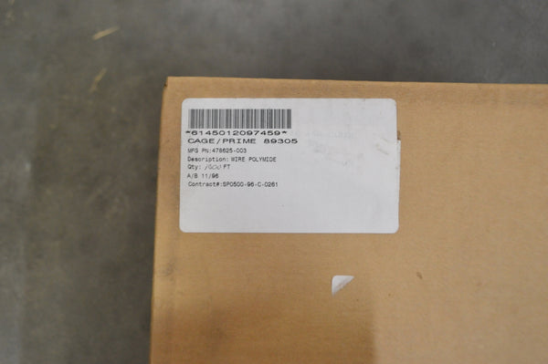1000 FT 18 Gauge Polymide Wire P/N:478625-003 NSN:6145-01-209-7459