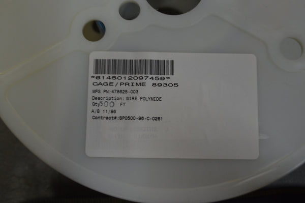 1000 FT 18 Gauge Polymide Wire P/N:478625-003 NSN:6145-01-209-7459