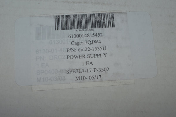 Battery Charger NSN:6130-01-481-5452 P/N:DRC22-1535U