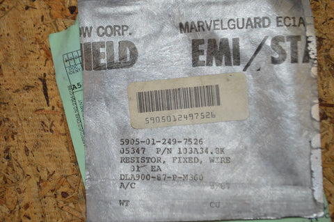 Fixed Wire Wound Nonind Resistor NSN: 5905-01-249-7526 P/N: J167P3482A