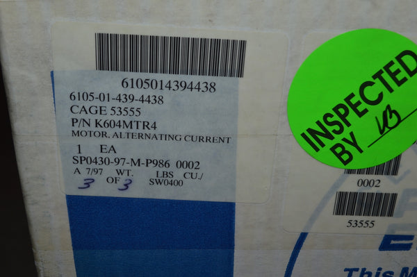 1/2 HP RELIANCE AC MOTOR 1725 RPM 440v FR: fb56z NEW!