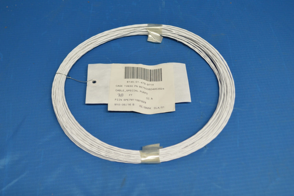 24 AWG Electrical Special Purpose Cable 78FT NSN: 6145-01-479-9714 P/N: M27500B24WE2524