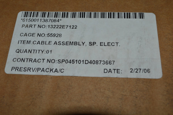 Cable Assembly, Special Purpose, M-13486/10-1, 14/8OZ 82671 NSN;6150-01-138-7084