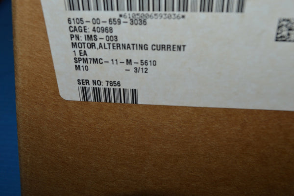 Alternating Current Motor For Target Hldg Mec M31A1 NSN:6105-00-659-3036 P/NIMS-003