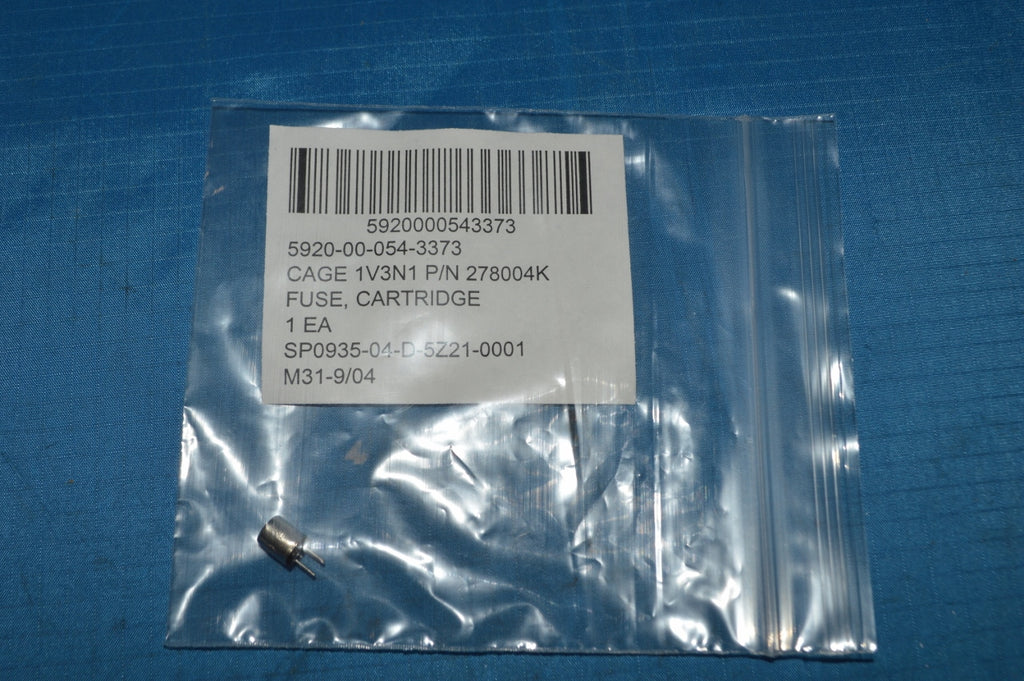 Mil-Spec 10A Nickel Plate 4amp Cartridge Fuse P/N 278004KNSN:5920-00-054-3373 P/N 278004K