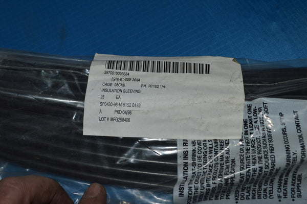 Raychem Thermofit Electrical Insulation Sleeving P/N RT-102-1/4-0-4FT NSN:5970-01-009-3684