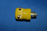 Hubbell HBL4723VY Twistlock Locking Valise Plug 15 amp, 125V, L5-15P NSN 5935-00-589-0012 P/N: 4723VY