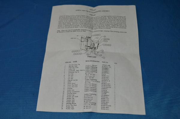 Godfrey PAR 56 Airport Approach Marker Light  NSN: 6210-00-646-9077 Model: MB-2