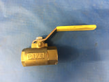 Parker 1/2" Manuel Plug Valve P/N:600W0G NSN:4820-00-080-7047