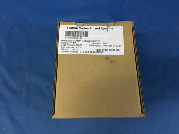 Textron Marine & Land Systems 4572 Incandescent Lamp 28V 150W PAR-46 Model:MS18006-4572 NSN:6240-00-295-2421