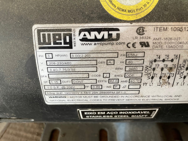 3 HP ODP AMT/WEG Water Pump