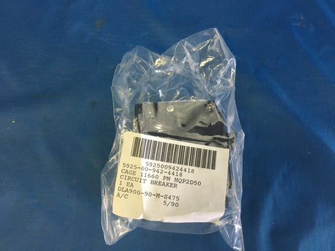 Westinghouse HQP2050 Circuit Breaker 10AMP 2P 120/240VAC NSN:5925-00-942-4418