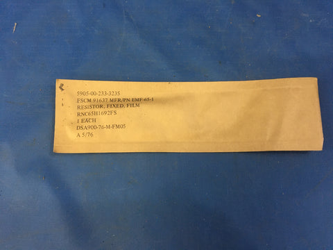 (10) Raytheon RNC65H1621FM Film Fixed Resistor NSN:5905-00-233-3235