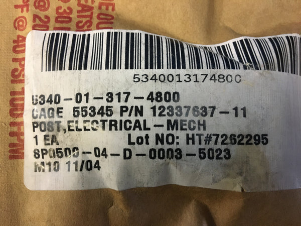 U.S. Army Tank Automotive Command Spacing Threaded Standoff 1.438" X .625" NSN:5340-01-317-4800 Model:12337637-11