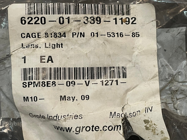 Grote Industries 01-5316-85 Light Lens NSN:6220-01-339-1192