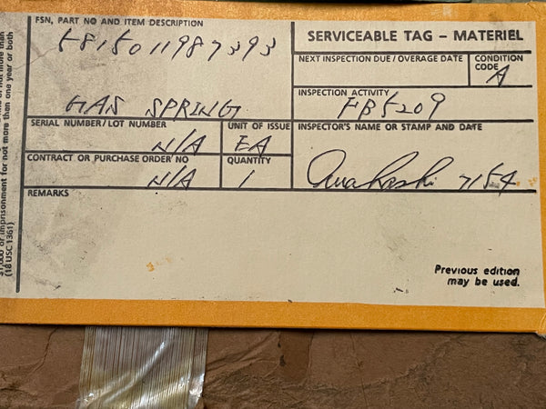 SUSPA 142873-0003 Gas Spring NSN:5815-01-198-7393