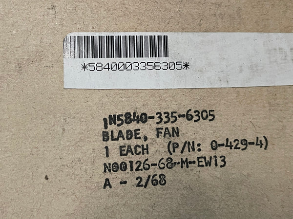 Lucent Technologies BA10057-1ISSUE20 Fan Blade NSN:5840-00-335-6305