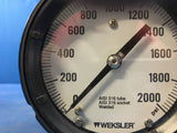 Weksler AA442PS4RW Pressure Gauge Dial, 4 1/2", 1/4"NPT, 0-2000PSI NSN:6685-00-267-9480