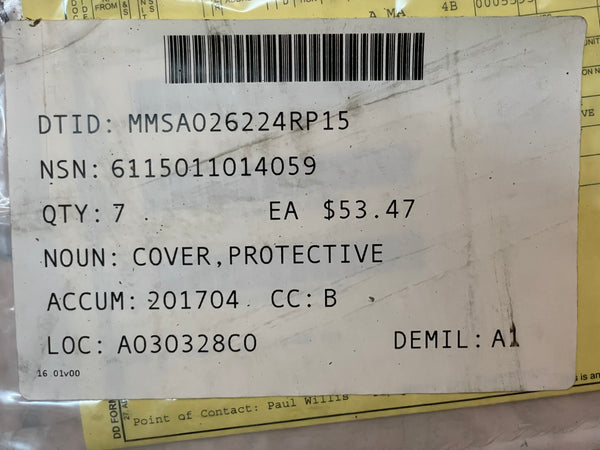 Department Of Defense 71-4463 Protective Cover NSN:6115-01-101-4059