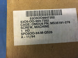 (100) MS35191-278 Machine Screw 3/8" x  1 1/2" 55,000PSI NSN:5305-00-984-7352