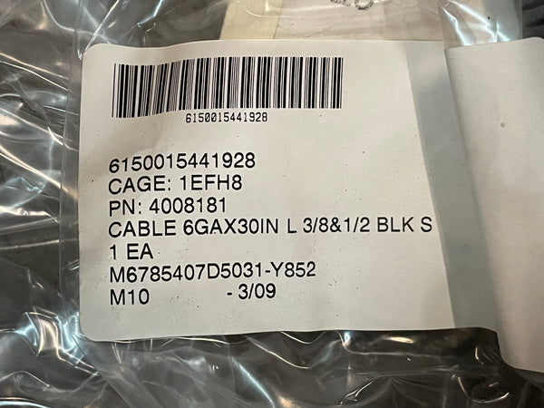 General Dynamics 0885-GG5-1NB030 Electrical Lead NSN:6150-01-544-1928