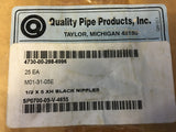 (25) Military Spec Black Pipe Nipple, Threaded 1/2" x 5" Black Nipple Model:M01-31-05E NSN:4730-00-288-6996