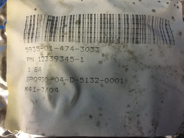 Am General 12339345-1 Plug Connector for HMMVVV NSN:5935-01-474-3033