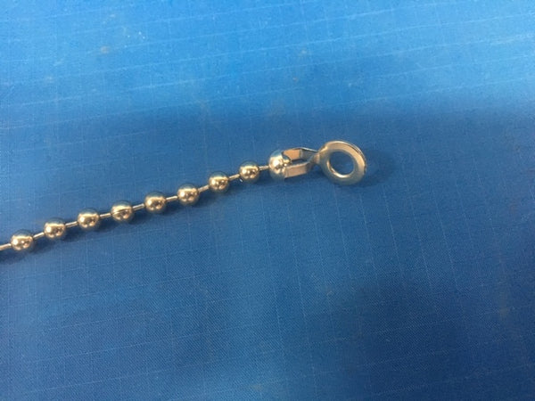 (10)  10" Stainless Steel Bead Chain NSN:4010-01-036-5606