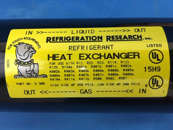 Refrigeration Research Refrigerant Heat Exchanger H 300 New in Box NSN: 4130-01-485-0699