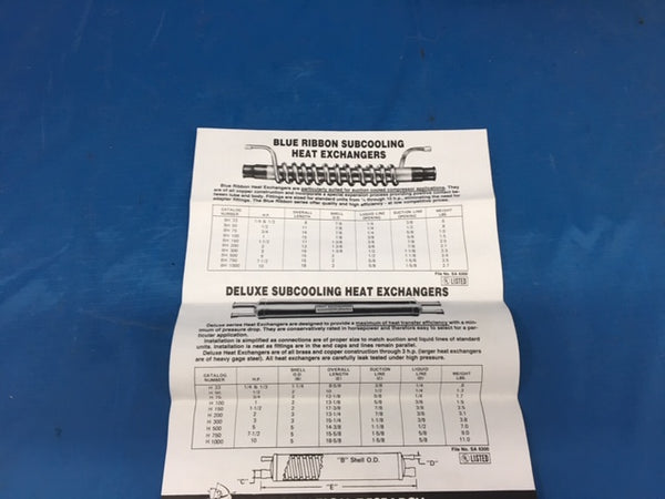 Refrigeration Research Refrigerant Heat Exchanger H 300 New in Box NSN: 4130-01-485-0699