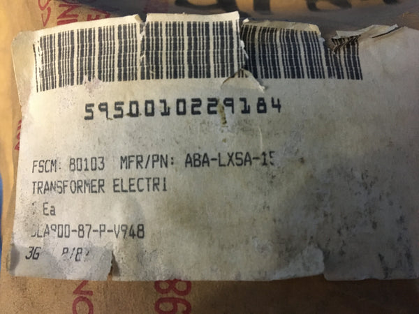 Lambda ABA-LXSA-15  Power Transformer NSN:5950-01-022-9184
