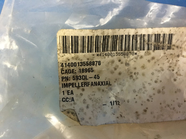 Dynamic Air Engineering 593DL-45 Axial Fan Impeller NSN:4140-01-355-8878