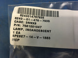 (10) Grove U.S. 7581001047 Incandescent Lamp NSN:6240-01-476-7935