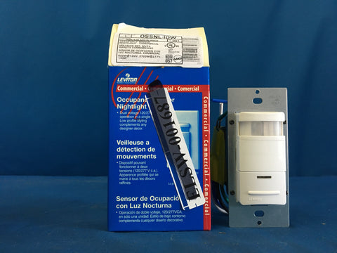 NEW!!! Leviton 091-OSSNL-IDW Decora Passive Infrared Wall Switch Occupancy Sensor