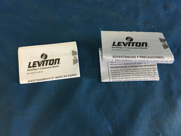 NEW!!! Leviton 091-OSSNL-IDW Decora Passive Infrared Wall Switch Occupancy Sensor
