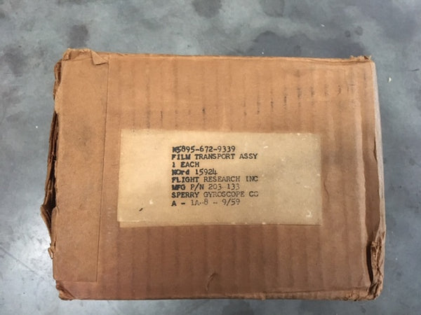 Film Transport Assembly, Sperry Gyroscope, NSN:5895-00-672-9339 P/N:203-133