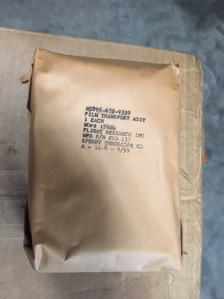 Film Transport Assembly, Sperry Gyroscope, NSN:5895-00-672-9339 P/N:203-133