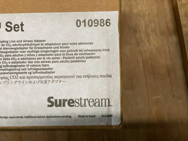 -LOT of 10- Oridion Surestream Adult Pediatric Sure VentLine Set 010986
