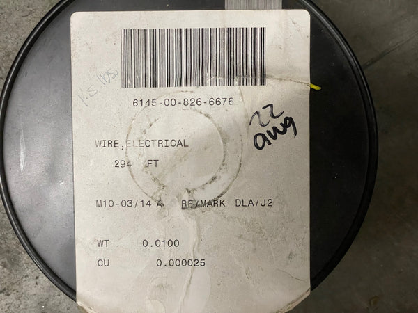 294FT Raytheon M16878/5BFE4 Electrical Wire 22AWG NSN:6145-00-826-6676