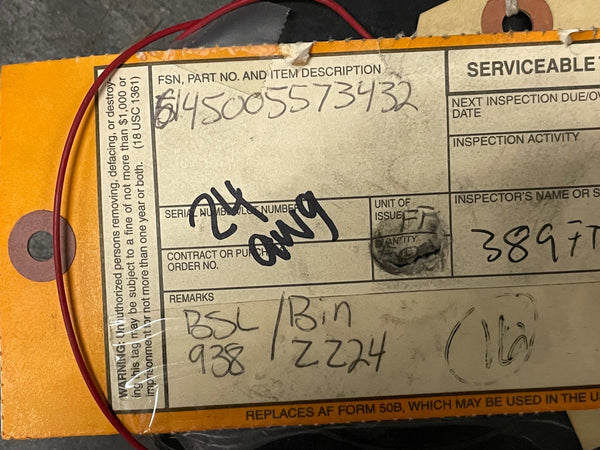 389FT NEMA-HP3 Raytheon Co Electrical Wire 24AWG NSN:6145-00-557-3432