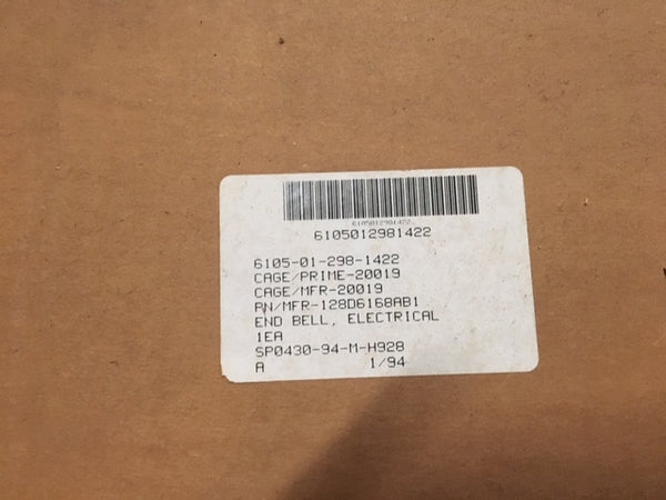 General Electric, Electrical Rotating Equipment End Bell for Generator NSN:6105-01-298-1422  Model: 128D6168AB1