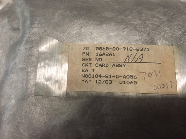 CKT Card Assembly P/N:16A2A1 NSN:5865-00-918-8371