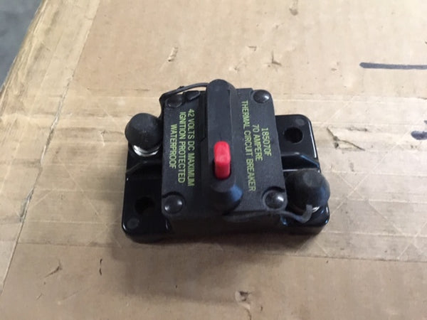 Hi-Amp, 70 Amp, Boat Circuit Breaker Switch, 42 VDC, Waterproof, P/N:185070F, NSN:5925DSCIRCUIO