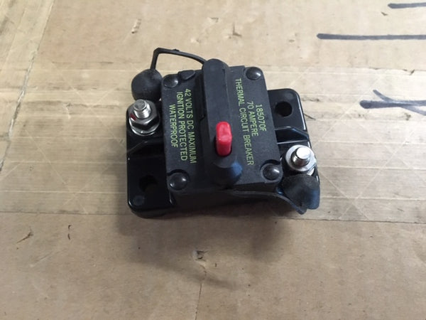 Hi-Amp, 70 Amp, Boat Circuit Breaker Switch, 42 VDC, Waterproof, P/N:185070F, NSN:5925DSCIRCUIO