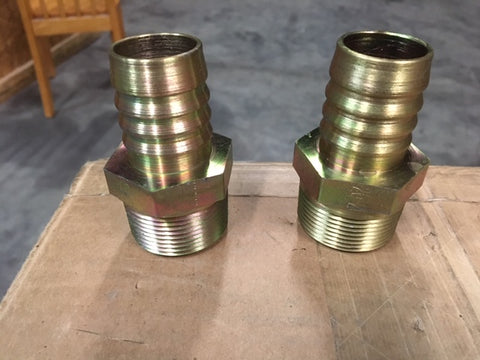 (2) Hannifin-Parker Pipe To Hose Straight Adapter NSN:4730-01-035-9601 Model:0188-20-20