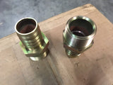 (2) Hannifin-Parker Pipe To Hose Straight Adapter NSN:4730-01-035-9601 Model:0188-20-20