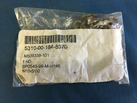 (100) MS35338-101 1/4" Cadmium Split Lock Washer NSN:5310-00-184-8970
